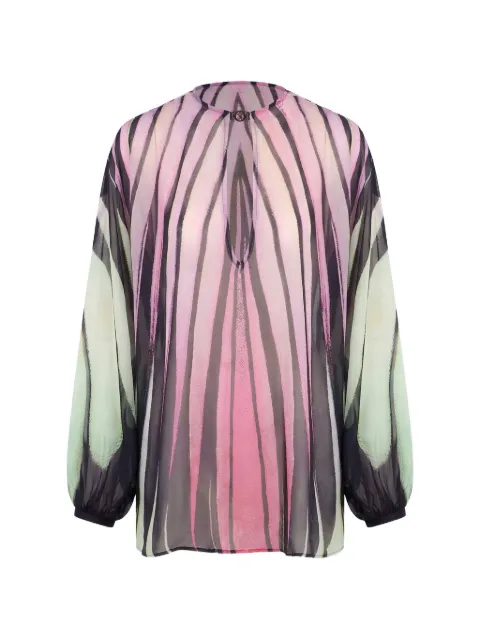 Roberto Cavalli Ray Of Paradise-print blouse Pink XKW032HNM33