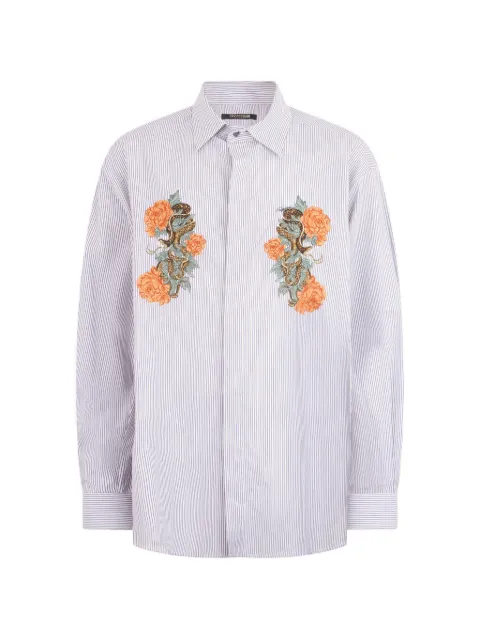 Roberto Cavalli embroidered-detail stripe shirt White XNT722CH106
