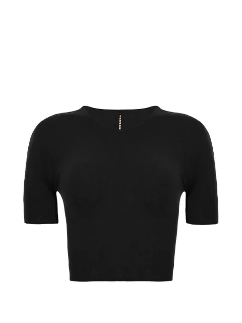 Wolford seamless short-sleeved cropped T-shirt Black 53501