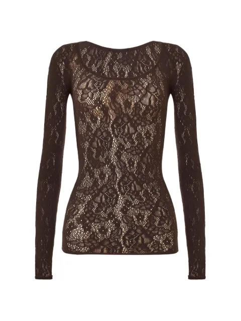 Wolford Infinite Rose long-sleeved T-shirt Brown 53411
