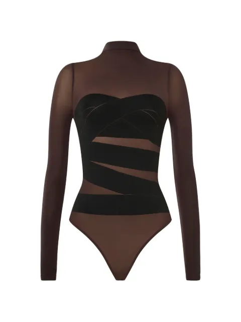 Wolford Infinite Wrap bodysuit Brown 77129