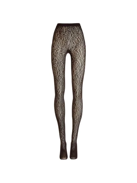 Wolford lace-effect tights Black 19494