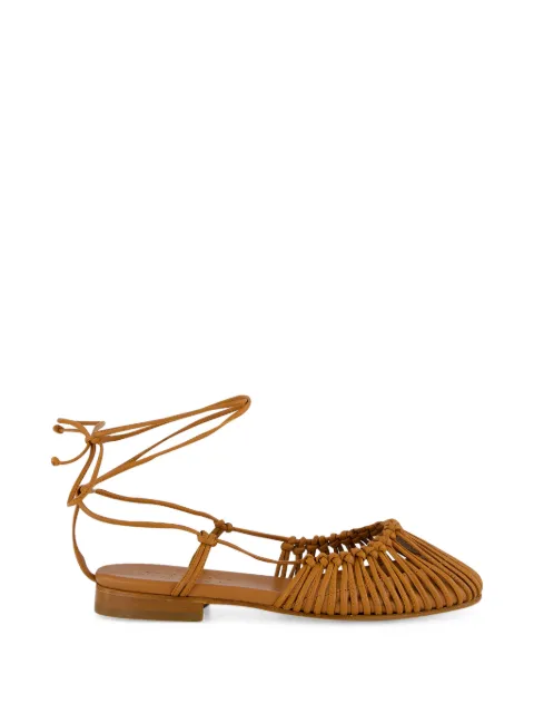 Hereu Mantera knotted leather sandals Brown MANTWFS25