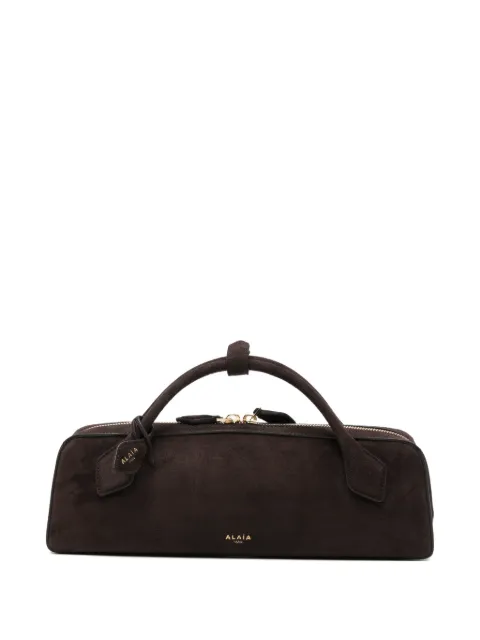 Alaïa Le Teckel suede top-handle tote bag Brown AA1S06026CA328