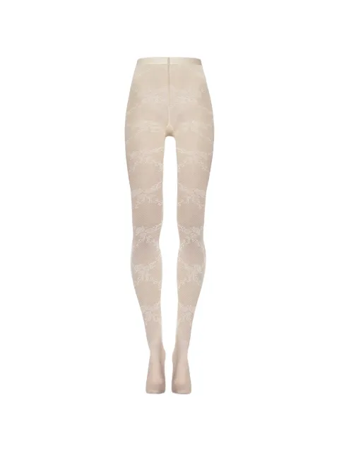 Wolford floral lace tights Neutrals 17682