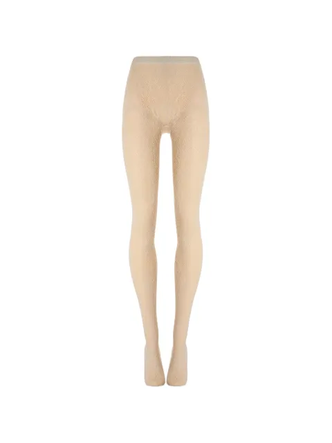 Wolford floral lace-mesh tights Neutrals 19478