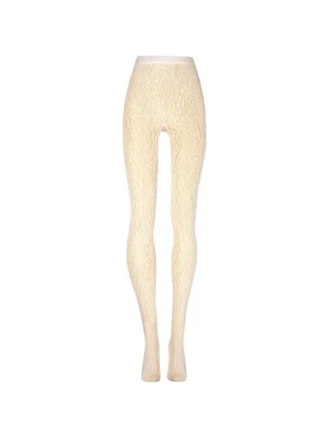 Wolford lace-effect tights White 19494