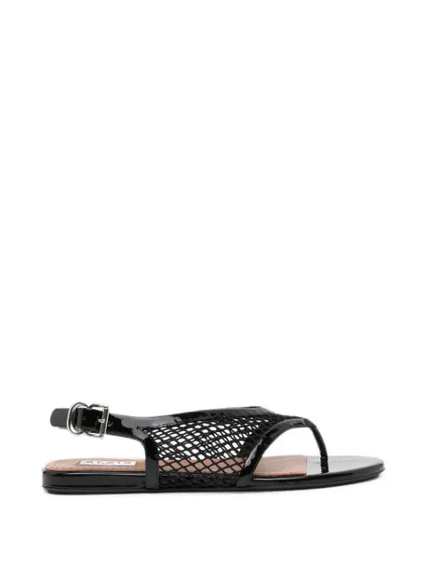 Alaïa mesh-panelled patent-leather sandals Black AA3S1008A028NOIR
