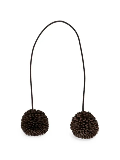 DRAGON DIFFUSION pom-pom leather charm Brown PCBROWN