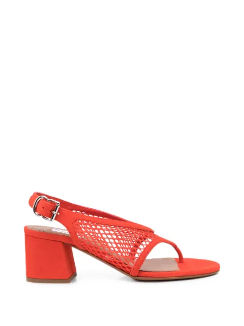 Alaïa fishnet buckle-fastening sandals Red AA3S2026A040ORANGEVIF