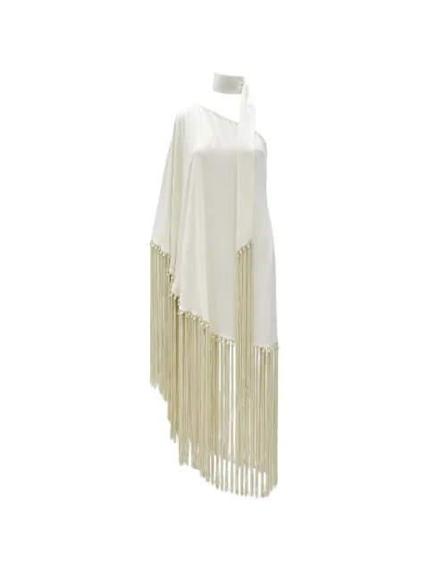Taller Marmo Gunilla fringe-trimmed maxi dress Neutrals TMSS2639105