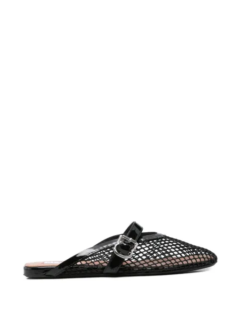 Alaïa mesh buckle-fastening ballet flats Black AA3A1035A028