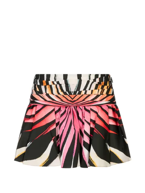 Roberto Cavalli Ray Of Paradise pleated mini skirt Black XKT3003AM33