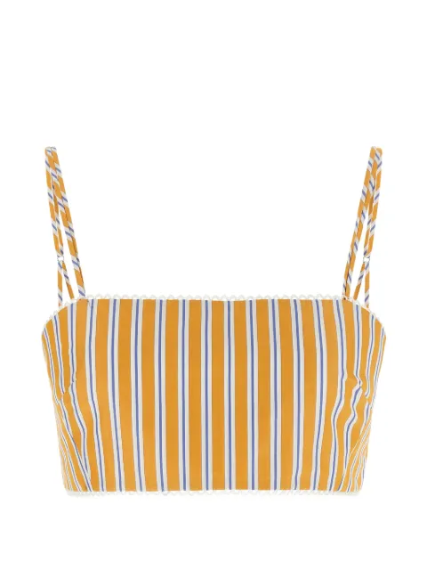 THE ANDAMANE Carrie lace-trim top Yellow TM190917BTNC197