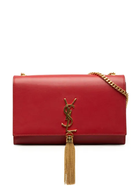 Saint Laurent Pre-Owned 2017 Medium Smooth Calfskin Classic Monogram Kate Tassel crossbody bag Red ALF837SKAC1WW7HF