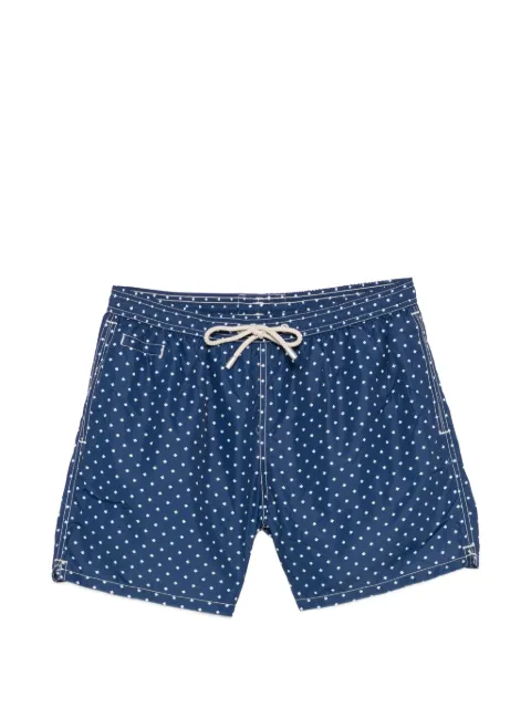 MC2 Saint Barth fish-print drawstring swim shorts Blue LIG0003
