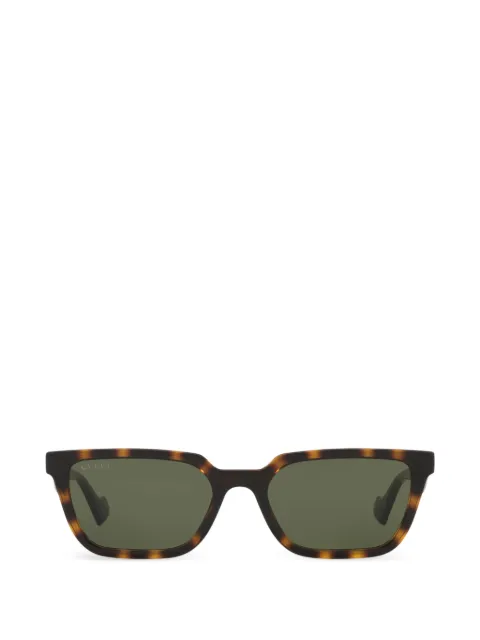 Gucci Eyewear logo-lettering rectangle-frame sunglasses Brown GC002206