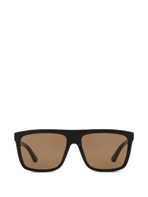 Gucci Eyewear rectangle-frame logo-plaque sunglasses Black GC001850110