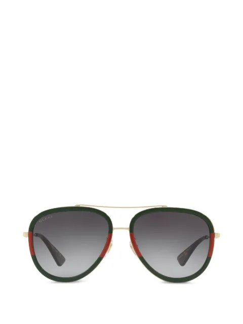 Gucci Web-detail GG interlocking sunglasses Green GC0009952300J1