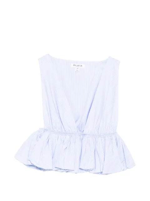 Alaïa stripe shirt Blue AA9H1500W076D