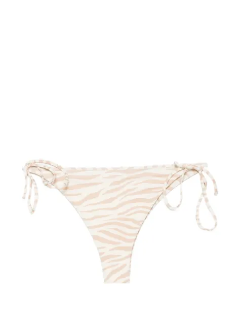MC2 Saint Barth Marielle zebra-print bikini bottoms Neutrals MRL0001