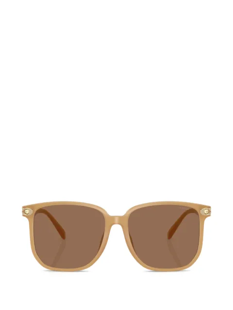 Coach logo-plaque square-frame sunglasses Neutrals HC8413BD