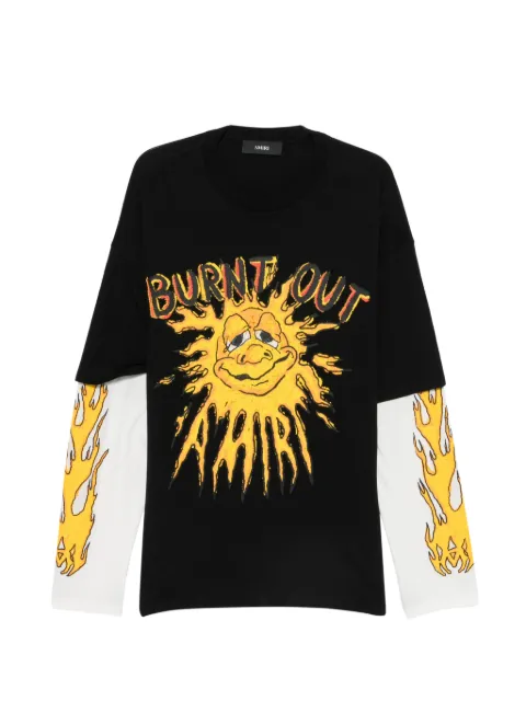 AMIRI Burnt Out LJ T-shirt Black AMTOJR1151