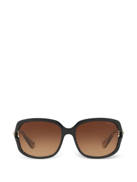 Coach square-frame leopard-print sunglasses Black HC8169