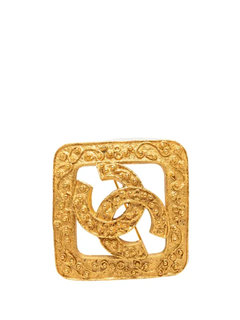 CHANEL Pre-Owned 1994 CC Gold Plated Diamond Brooch costume brooch Gold O2ZXK49OLG3M6QWE