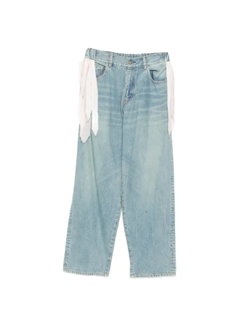 Undercover scarf-detail faded jeans Blue UC1F8501