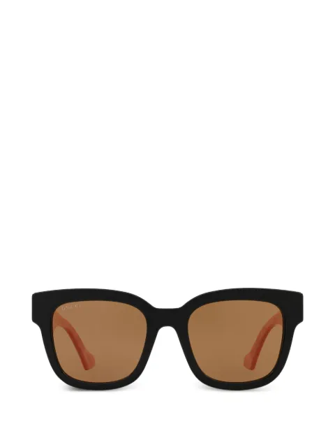 Gucci Eyewear rectangle-frame Interlocking G sunglasses Black GC001618110