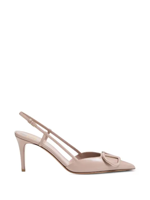 Valentino Garavani VLogo Signature calfskin slingback pumps 80 mm Pink WS0R01SFN