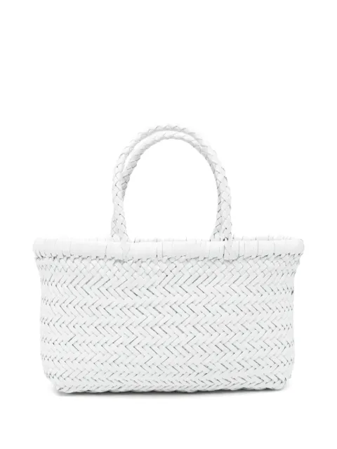 DRAGON DIFFUSION interwoven leather tote bag White 8809