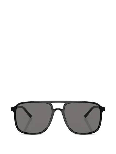 Dolce & Gabbana Eyewear double-bridge pilot-frame sunglasses Black DG4423F50181