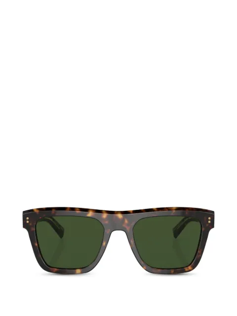 Dolce & Gabbana Eyewear tortoiseshell-effect rectangle-frame sunglasses Brown DG4420F50271