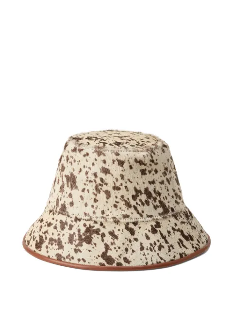 Polo Ralph Lauren cow-print haircalf bucket hat Neutrals 455P18123001