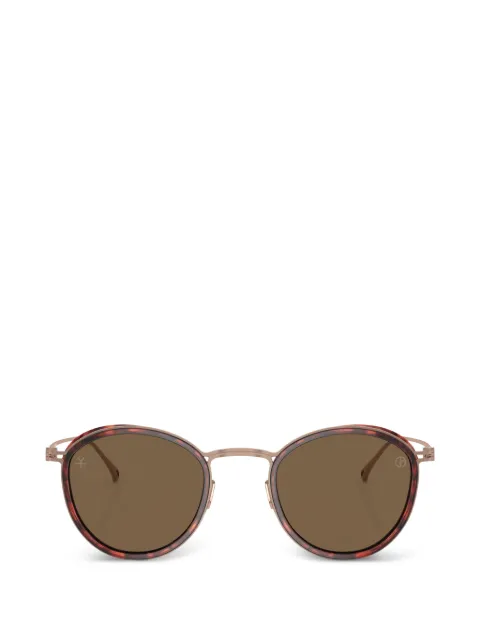 Giorgio Armani round titanium sunglasses Brown AR6148T333573