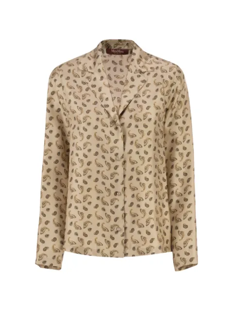 Max Mara paisley-print silk shirt Neutrals 2626196011600