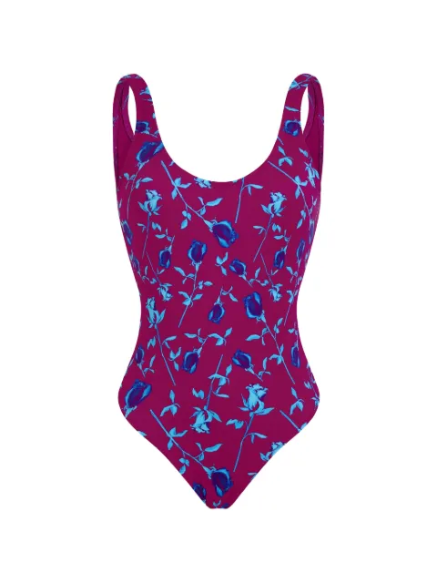 Vilebrequin floral-print deep-neckline swimsuit Pink FHOEH132