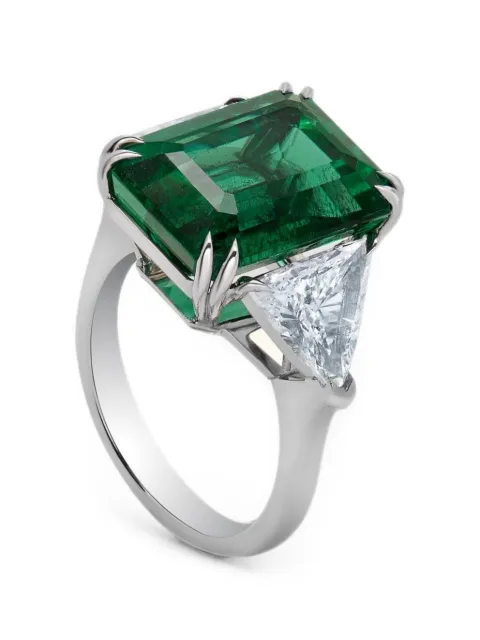 Jewels Aficionado emerald and diamond ring Silver JAR64