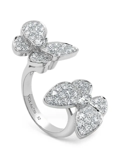 Van Cleef & Arpels Pre-Owned Between The Finger Two Butterfly diamond ring Silver VCARO61900