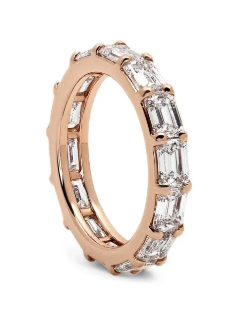 Jewels Aficionado Eternity band diamond emerald-cut ring Pink JAR62