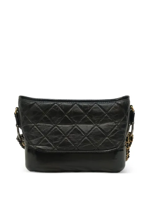 CHANEL Pre-Owned Gabrielle quilted shoulder bag Black RFCPUGBBA741374W