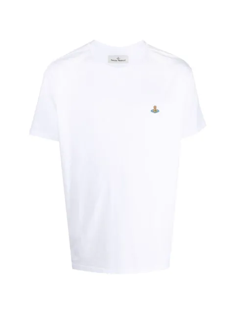 Vivienne Westwood Orb-embroidered T-shirt White 3G010013J00BLA401