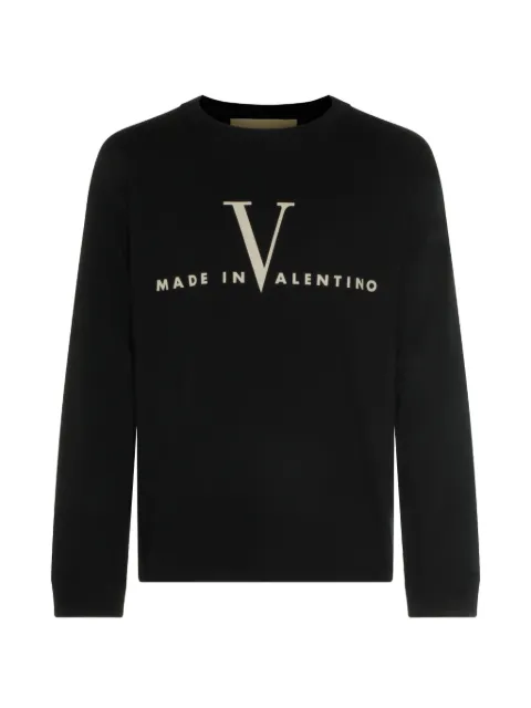 Valentino Garavani logo-print long-sleeve sweatshirt Black 9V3MG18NB