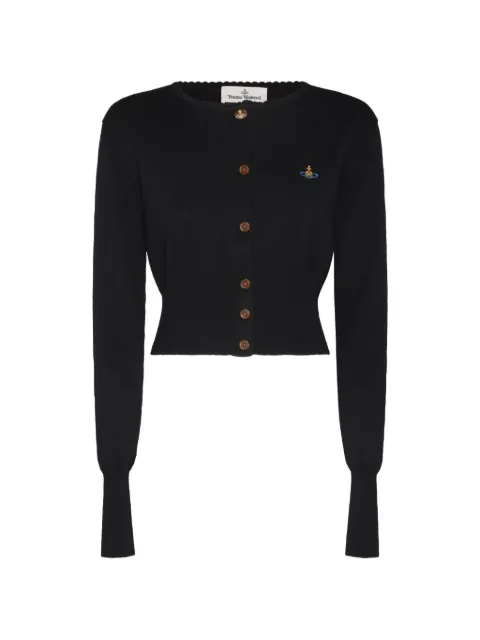 Vivienne Westwood Orb embroidered cardigan Black 1803002UY001V