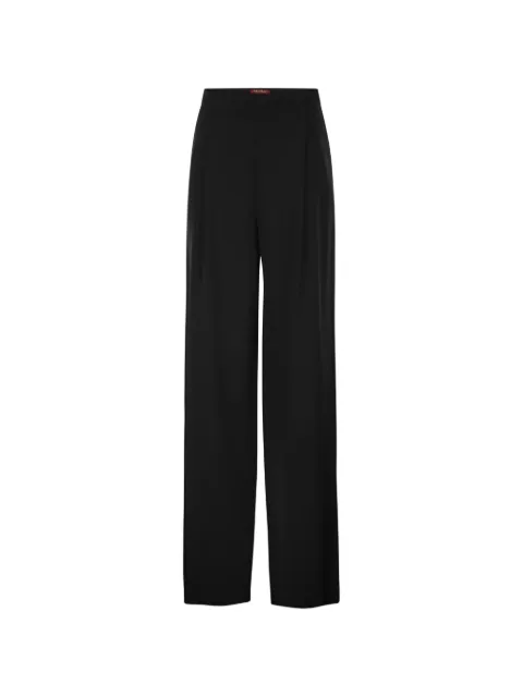 Max Mara crêpe-textured palazzo pants Black 2626136033600