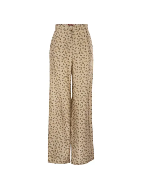 Max Mara paisley-print silk palazzo pants Neutrals 2626136011600