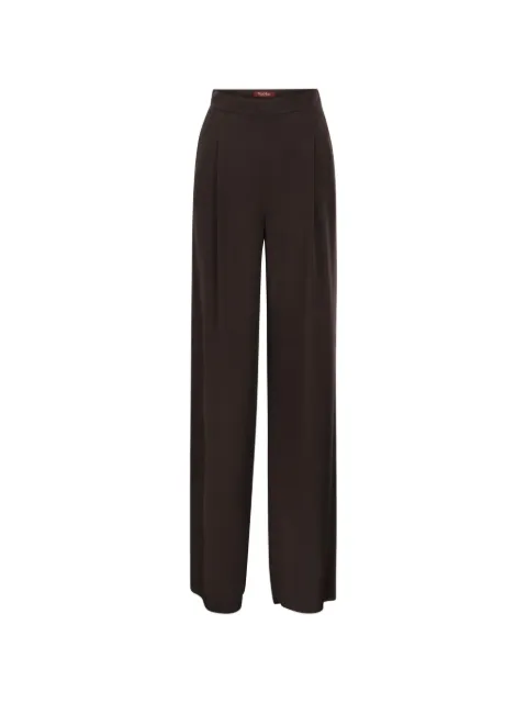 Max Mara crêpe-textured palazzo pants Brown 2626136033600