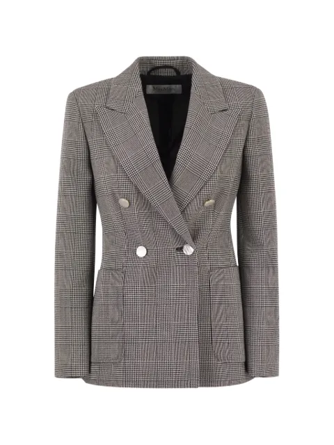 Max Mara Prince of Wales check double-breasted blazer Grey 2621046111600